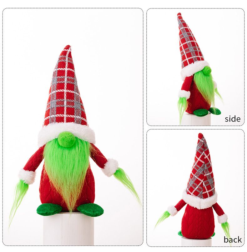 Božični okraski Lutka brez obraza Zeleni lasje Pošastni okraski Lutka Grinch Elf Gnome_voghion.com