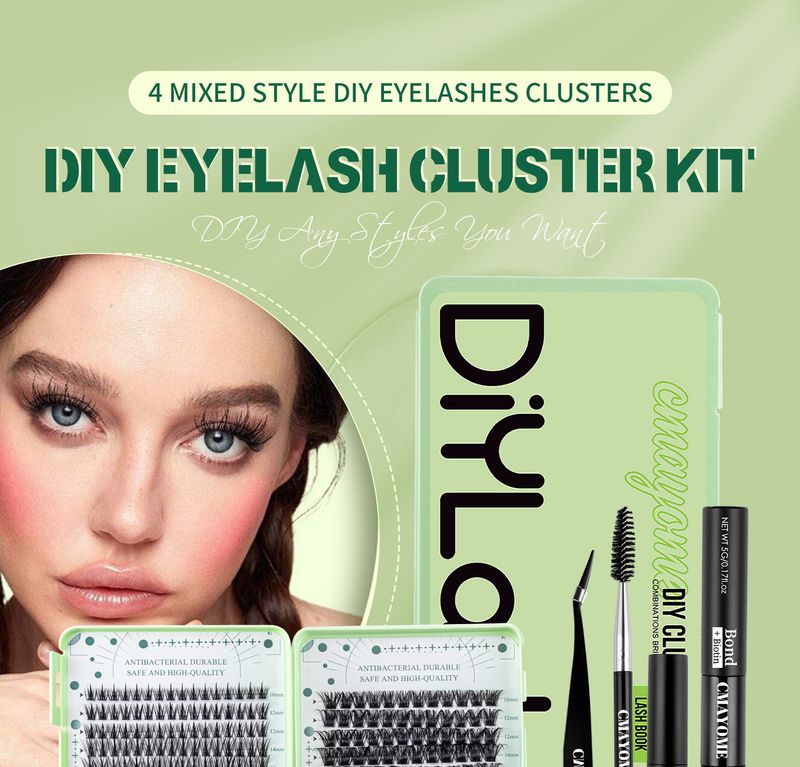 Hot Melt Einzelbüschel DIY Pfropf-Falsche Wimpern Fuchsauge Katzenauge Einzelbüschel große Kapazität Falsche Wimpern_voghion.com