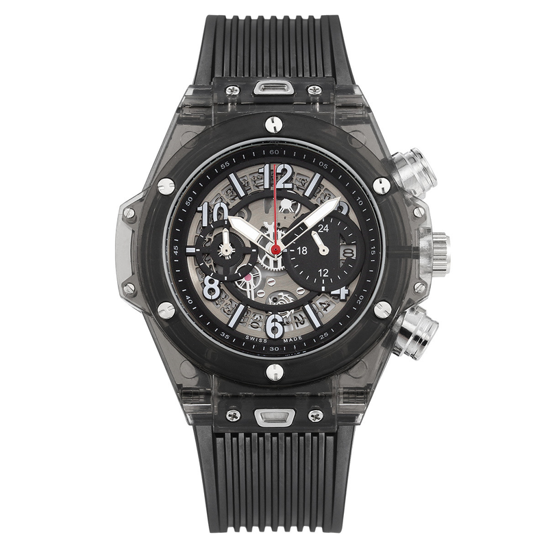 Orologio al quarzo per studenti, impermeabile, multifunzionale, trasparente e alla moda, con cinturino in silicone, marchio Kingston_voghion.com