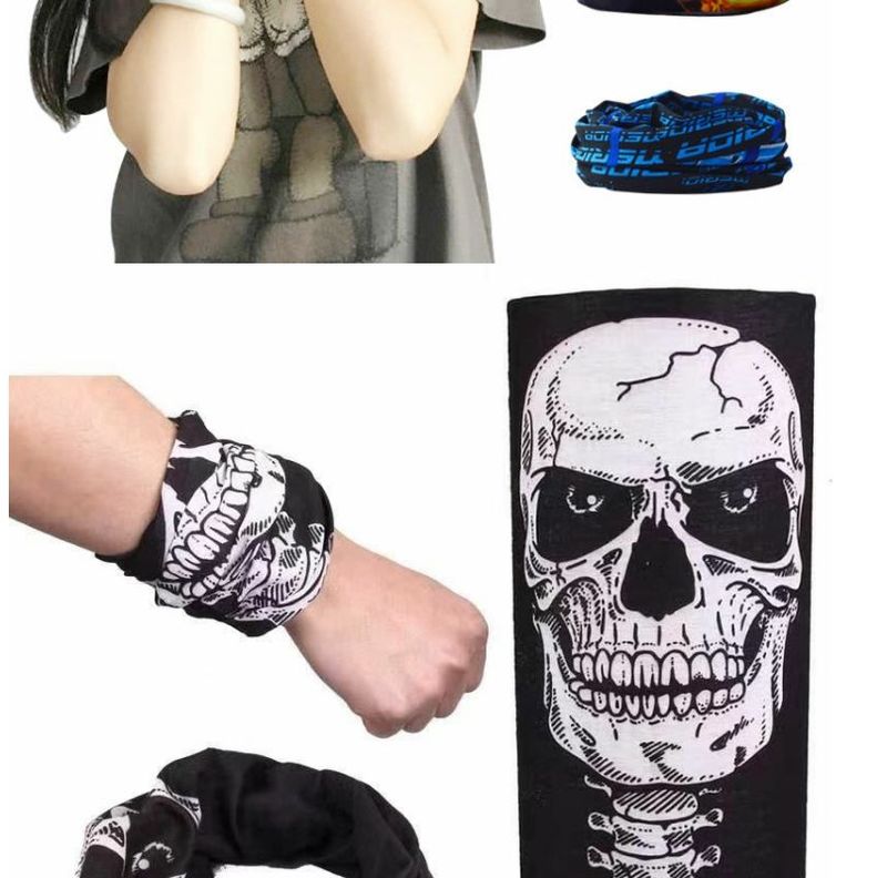 Magisches Kopftuch Totenkopf-Kopftuch Nahtlose Gesichtsmaske Outdoor Dünn Multifunktional Sonnenschutz Winddicht Für Männer Und_voghion.com