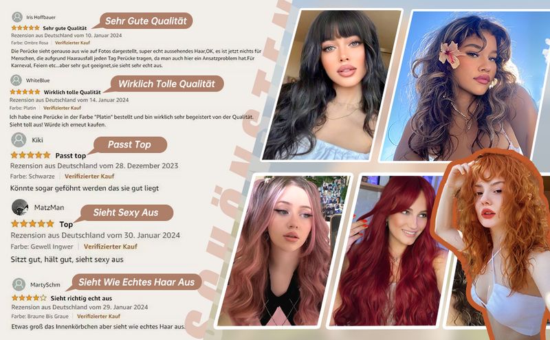 Auburn Wig For Women Reddish Brown Long Wavy Wig With Bangs Copper Red Cosplay Wig Natural Glueless Synthetic Curly Red Wig For Daily Party Use Soft_voghion.com