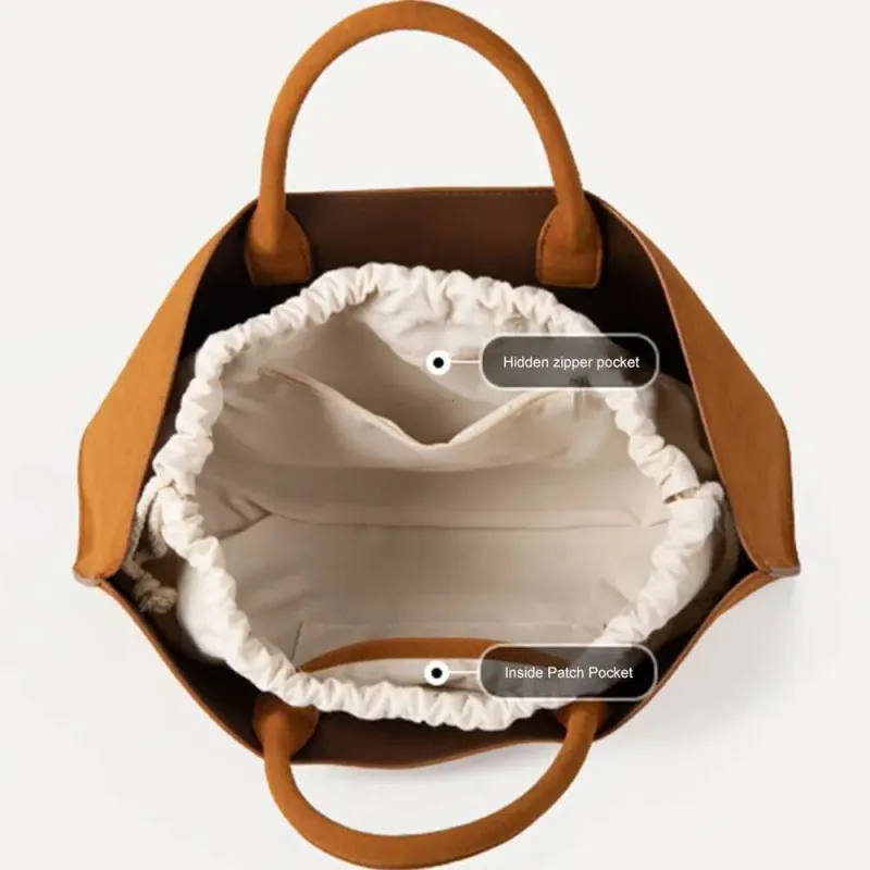 Designer 2025 Tote For Women With Multi Pocket Shoulder Suede Large Capacity Top Handle Satchel Purse Shopping Commuter_voghion.com
