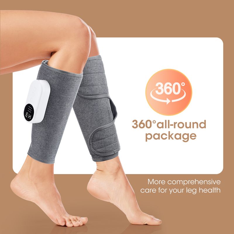 Masajeador de pantorrillas con presión de aire de 360°, máquina de masaje de cobertura completa, 3 modos de relajación muscular para pies y piernas, promueve la circulación sanguínea._voghion.com