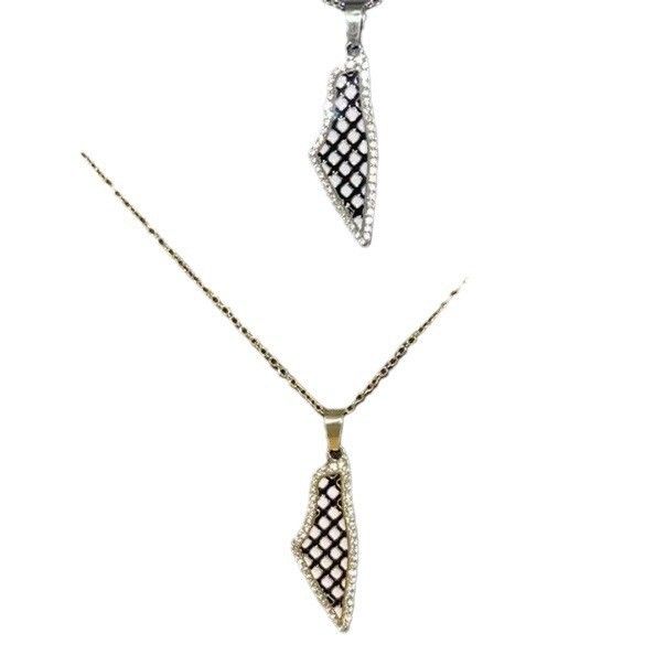 Ciondolo di lusso leggero con bandiera nazionale unisex, in acciaio inossidabile, con catena, gioiello di moda._voghion.com