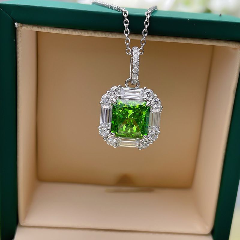 Unisex Sieraden Mode Witgoud Acht Harten en Acht Pijlen Enkele Diamant Zircon Hanger Ketting_voghion.com