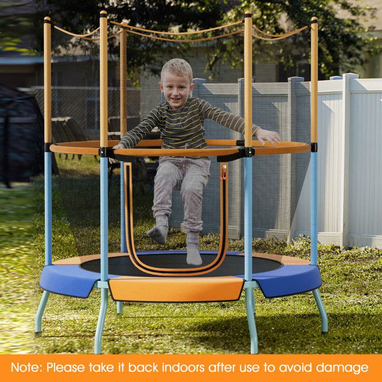 48" Toddler Trampoline with Safety Enclosure Net_voghion.com