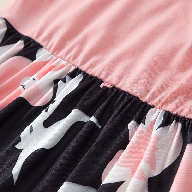 Außenhandel Europäischen Und Amerikanischen Eltern Kind Farbabstimmung Kleid Druck Eltern Kind Kleid Langes Kleid Floral Mutter Tochter Kleid YY0004_voghion.com