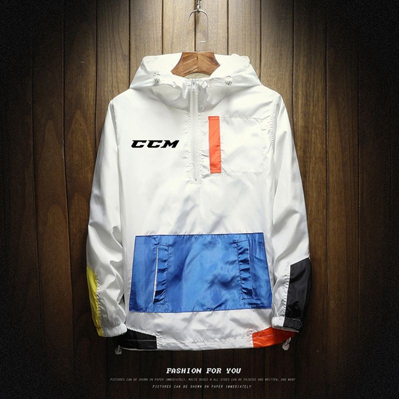 CCM High Quality Spring Autumn Bomber Jacket Men Casual Solid Windbreaker Zipper Thin Hooded Coat Outwear Male Plus Size_voghion.com