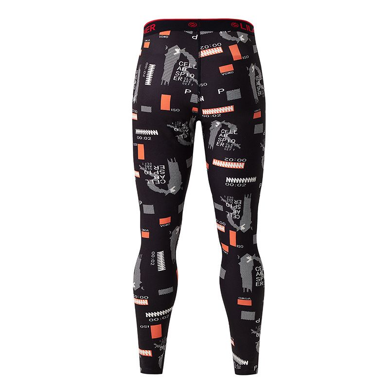 Calça térmica masculina com plataforma, tamanho EUA, outono e inverno, quente, casual, versátil, estampada e confortável_voghion.com