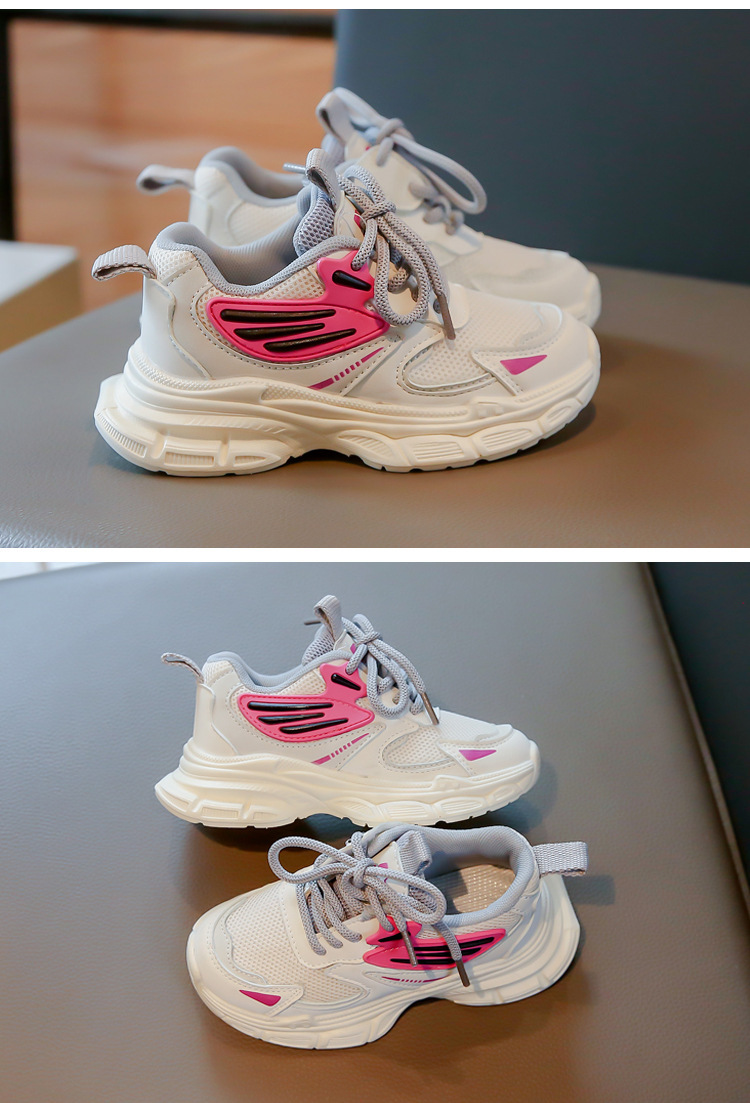 Mother&Kids Scarpe da ginnastica per ragazze, scarpe da papà per ragazzi in tessuto a rete, scarpe da ginnastica per bambini traspiranti con suola morbida_voghion.com
