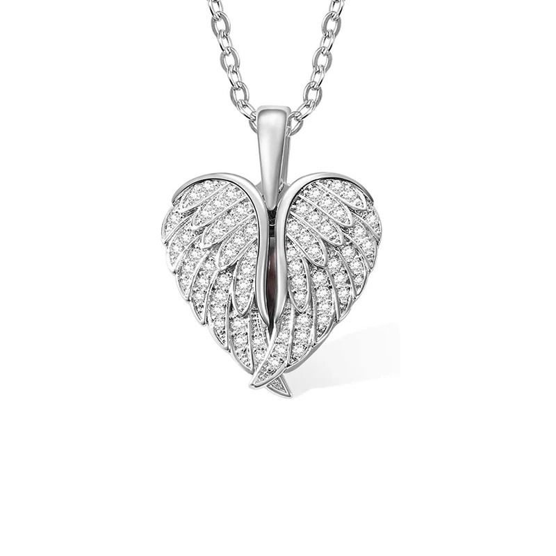 Collana con cuore personalizzato con doppio strato di zirconi alla moda per San Valentino, per donna_voghion.com