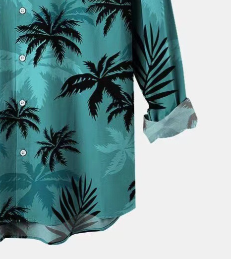 Miesten paita Muoti Digiprintti pitkähihainen rintaneuletakki_voghion.com