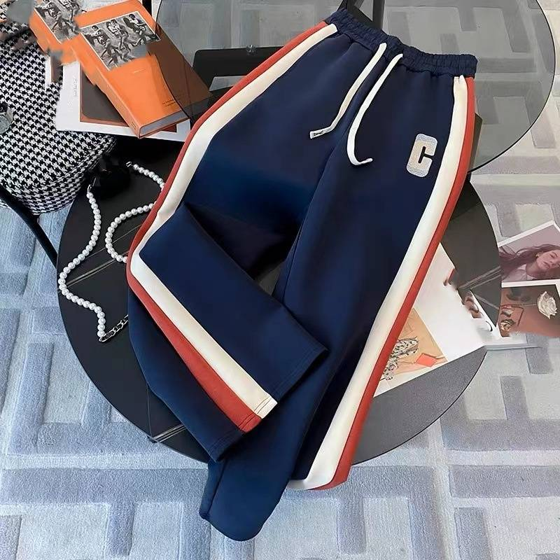 Damkläder mode tunn kontrastfärg fritid sport kostym _voghion.com