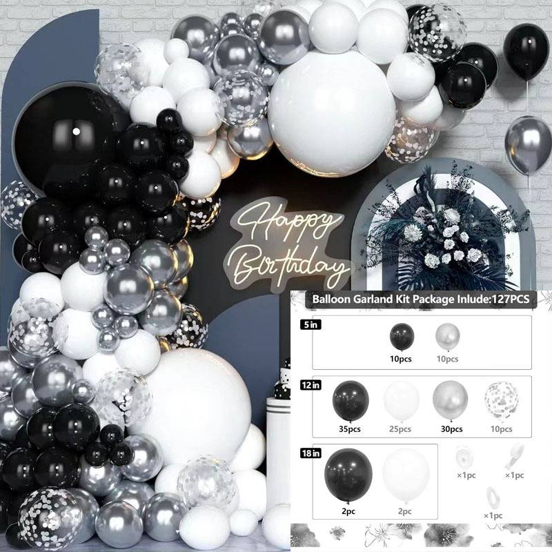 Wedding Birthday Balloon Decor Kit 150pcs Premium Balloons With Arch Frame Garland String For Bridal Room Party New Year Decoration_voghion.com