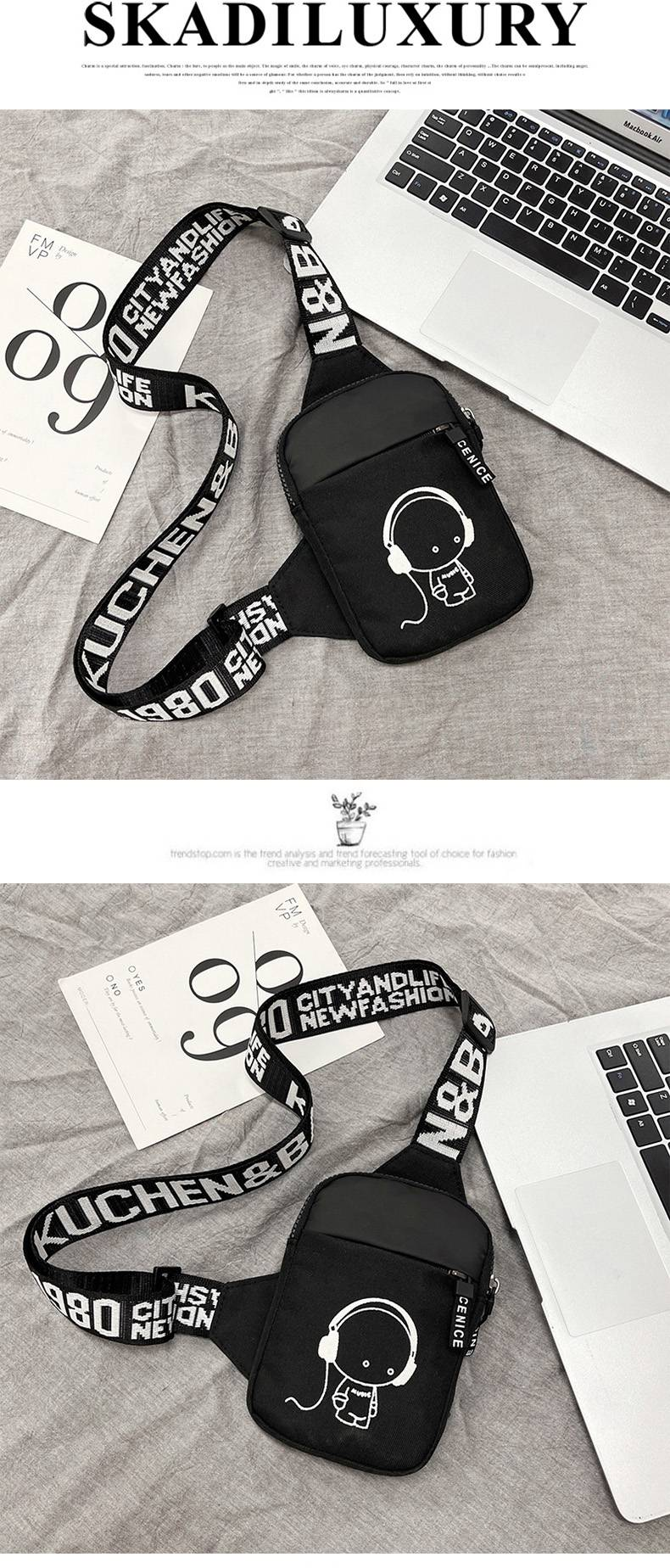 Men's Small Satchel Ultra-light Mini Mobile Phone Bag Tide Brand Chest Bag Women's Small Bag Women's Lightweight Sports Shoulder Messenger Bag._voghion.com