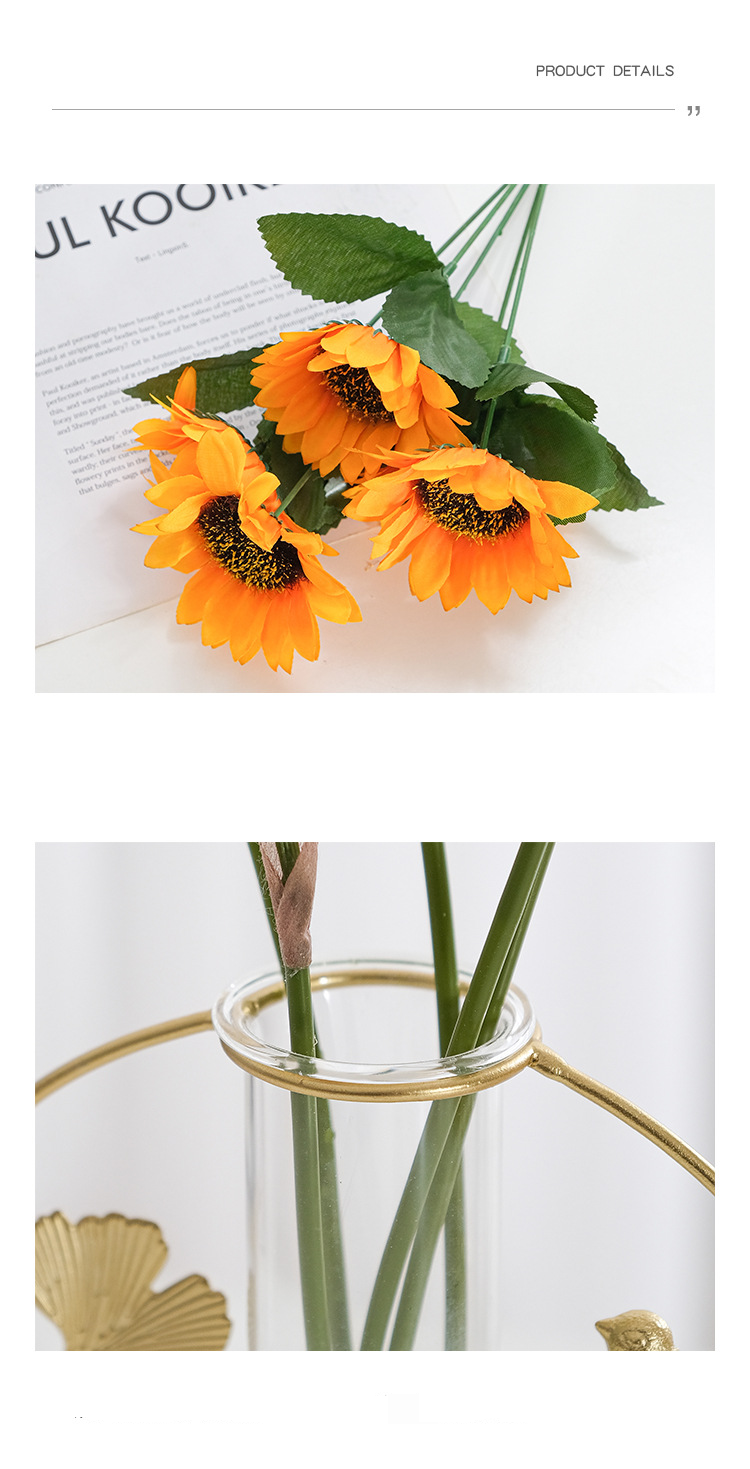 Home Furniture Home Decorations Living Room Desktop Flower Arrangement Ornaments Ins Dining Table Artificial Flowers Simulation Flower Vase High End_voghion.com