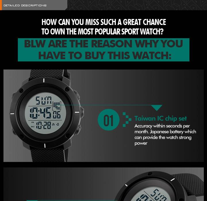 1213 Smartwatch: 50M Waterproof, Digital Display, Fitness Tracker Sports-ready Design Black Durable Strap_voghion.com