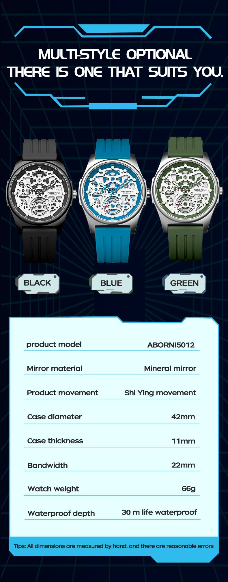 Men's Skeleton Mechanical Style Quartz Watch With Luminous Hands, Waterproof Silicone Strap, Fashionable Design For Daily Wear_voghion.com