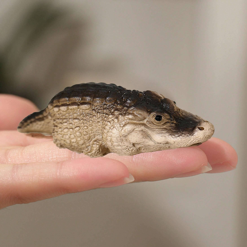 1 mini décoration crocodile pour animal de compagnie, décoration tendance, accessoires faits main pour cérémonie du thé, table à thé, décoration d'intérieur_voghion.com