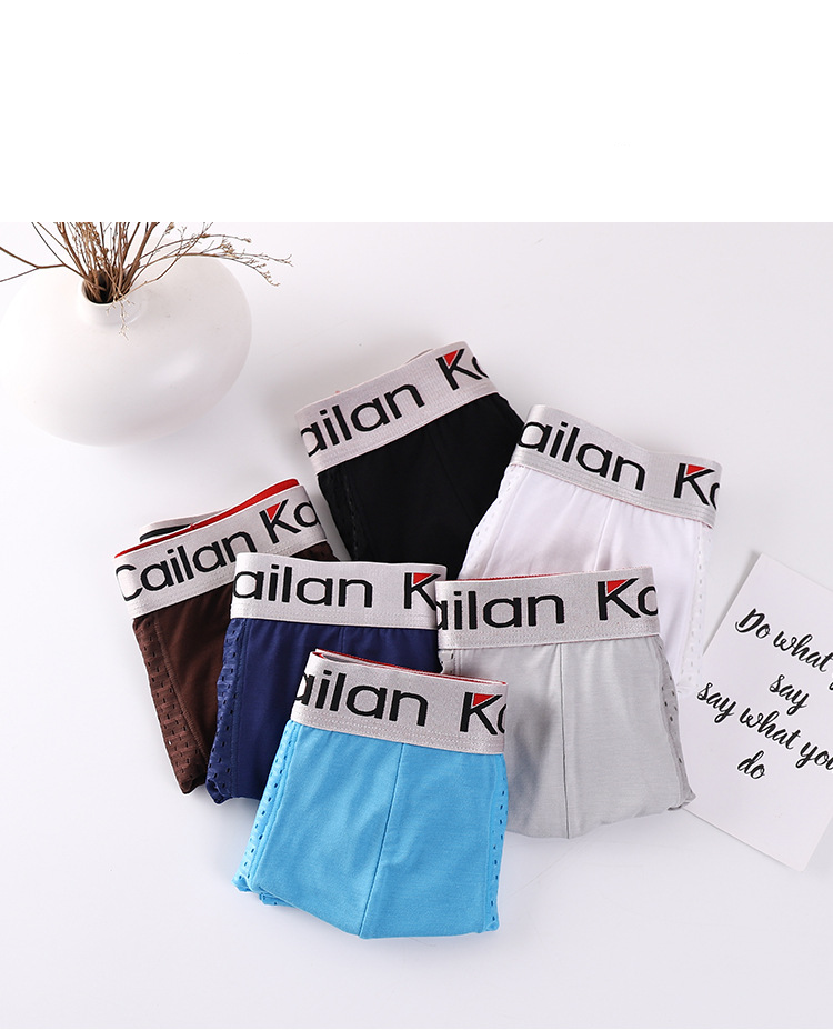 Herenboxershorts - Ademend modalmateriaal met mesh-oogjes voor ultiem comfort, middelhoog ontwerp, zacht en lichtgewicht voor zomer en dagelijks gebruik_voghion.com