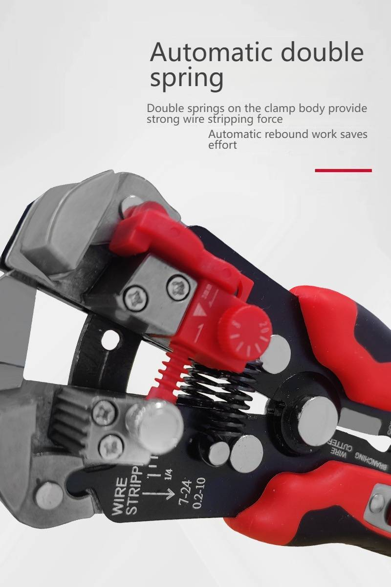 Professional Auto-Adjustable Wire Stripper Cutter - Multi-Function Tool For Electricians With Crimping, Stripping & Cutting (20.5cm Ergonomic Design)_voghion.com