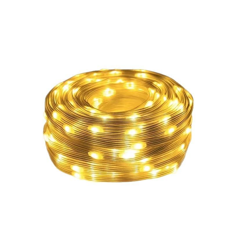 Luci a LED per esterni impermeabili con 8 modalità di illuminazione - Opzioni solari/a spina per decorazioni da giardino, albero di Natale e patio_voghion.com