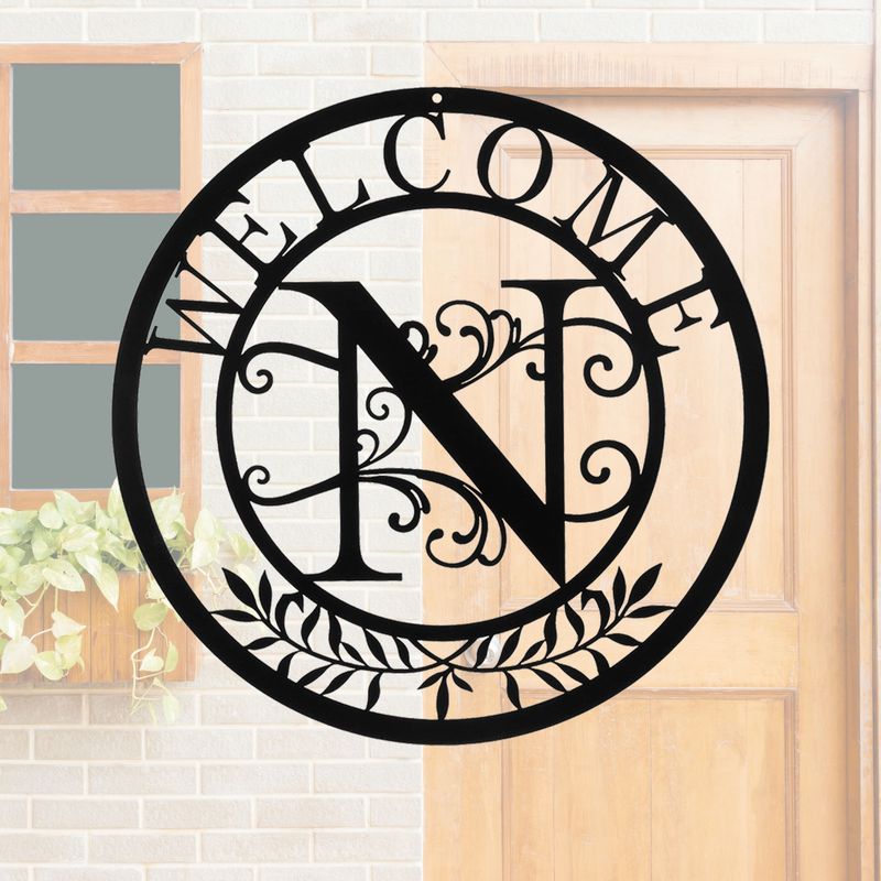 Metal Name Sign | Metal Wall Decoration | Split Letter Emblem Wall Decoration | Personalized Wedding Gift | Outdoor Sign_voghion.com