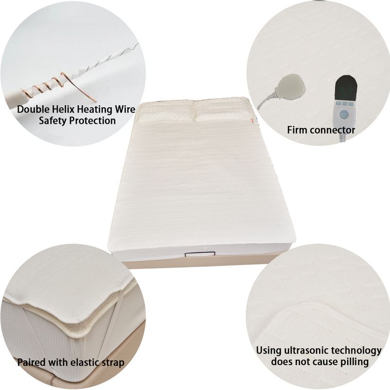 220V EU Electric Heating Blanket, Warm Mattress Pad For Home Use, Safety Certified_voghion.com