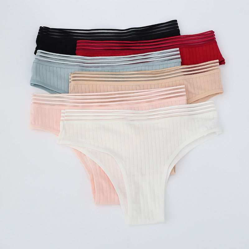 Grenzüberschreitende Damenunterwäsche aus Baumwolle mit 40 Fäden, T-förmige Hosen in Übergröße, sexy, einfarbig, Mädchen, T-förmige Slips_voghion.com