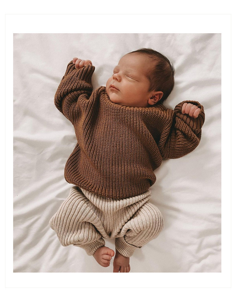 Ins hot style foreign trade cross-border children's clothing baby sweater baby boy girl child autumn and winter loose knitted jacket_voghion.com