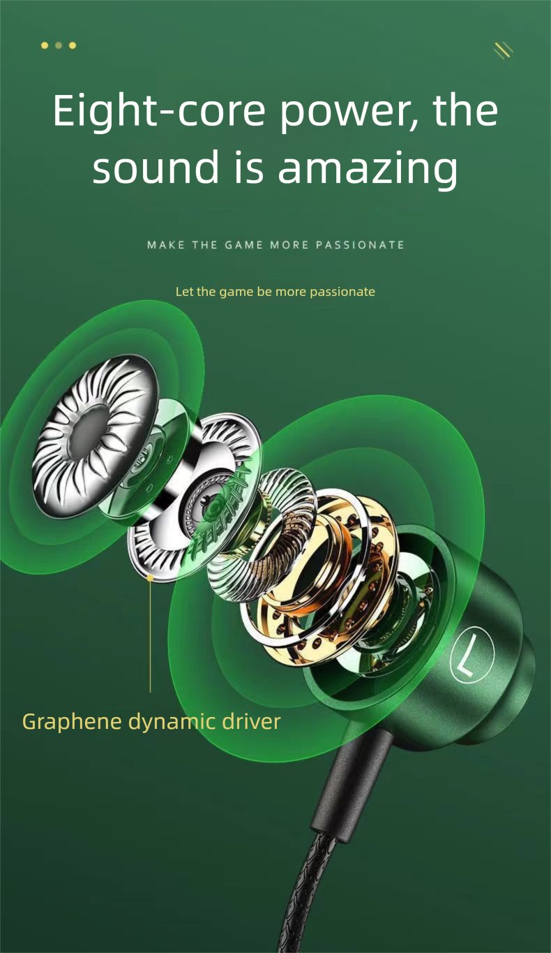 Auriculares magnéticos metálicos para juegos con cable y diseño intraaural en ángulo recto para deportes electrónicos, tipo C, teléfonos móviles, ordenadores y ruido._voghion.com