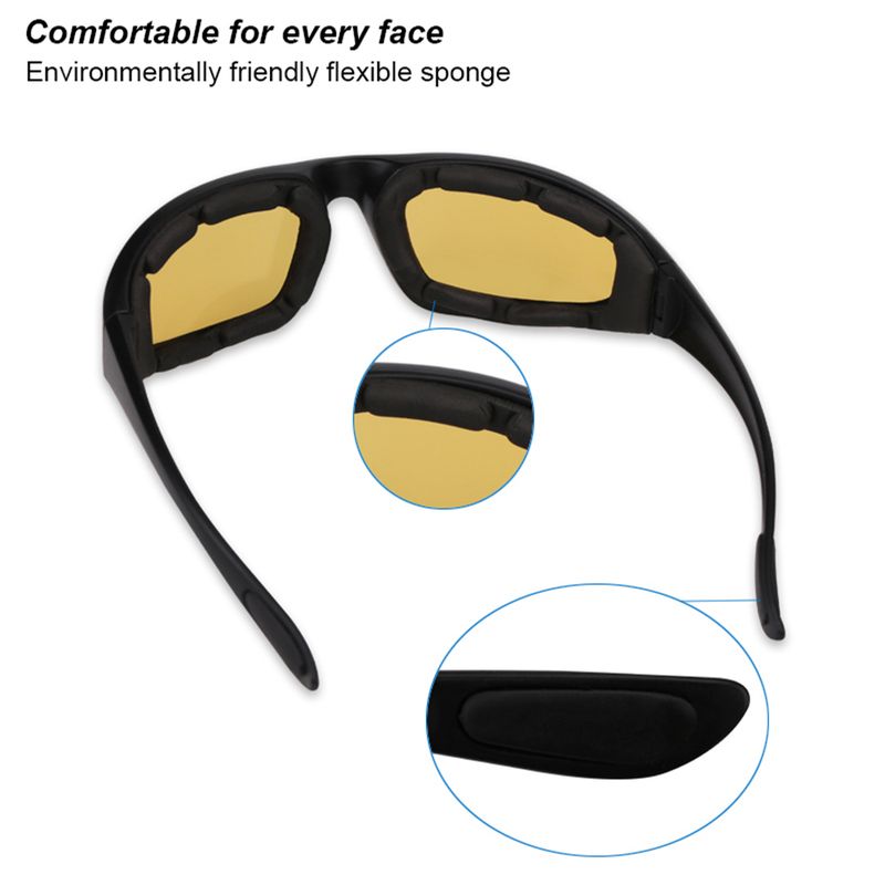 Occhiali da sole polarizzati da moto alla moda per caccia, tiro, softair, protezione per gli occhi, antivento, moto_voghion.com