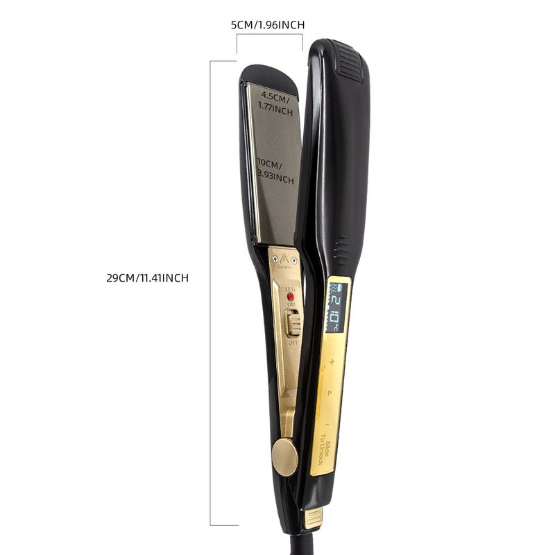 Piastra per capelli professionale in ceramica e tormalina con tecnologia agli ioni negativi - 10 impostazioni di calore regolabili,_voghion.com