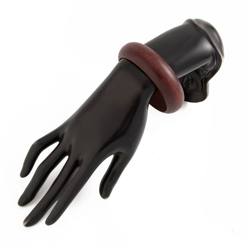 bracelet Maillard Style Retro Wooden Bracelet Simple Design Round Faceted Hand Jewelry_voghion.com