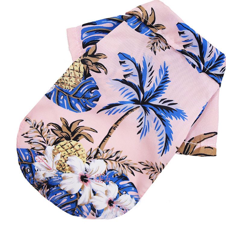 Maglietta da spiaggia con ananas per animali domestici, per cani, gatti e Golden Retriever, primavera ed estate, sottile e traspirante_voghion.com