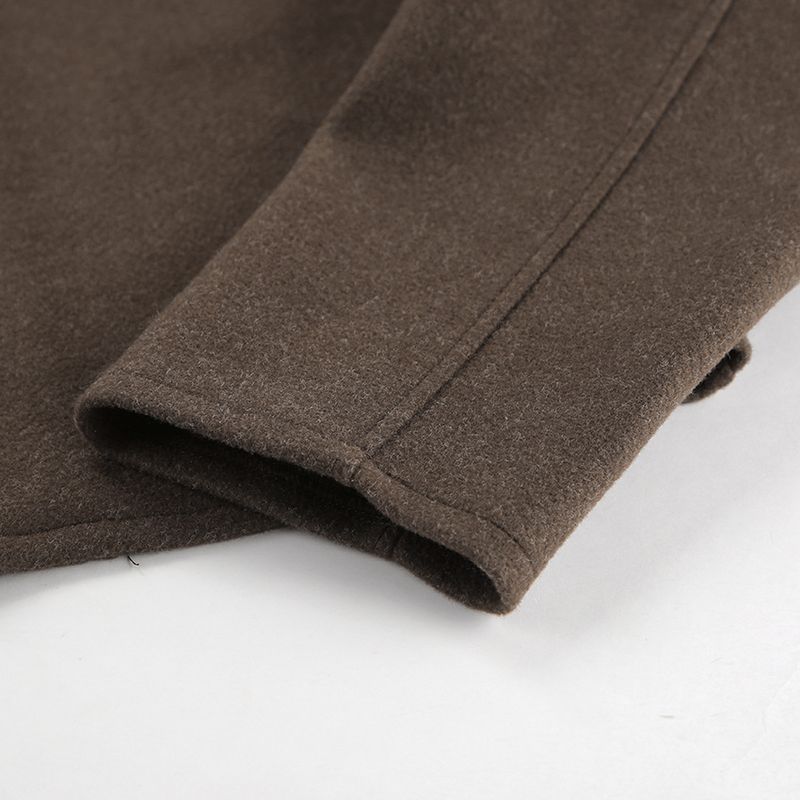Damenbekleidung Langärmlige Tweedjacke mit Reißverschluss - Reversmantel mit entspannter Passform für Herbst und Winter, lässige, elegante Oberbekleidung_voghion.com