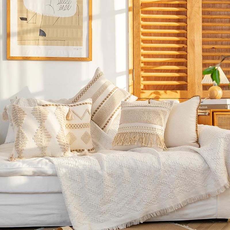 Cuscino trapuntato bohémien fatto a mano 2025, per divano, federa per cuscino decorativo per la casa_voghion.com