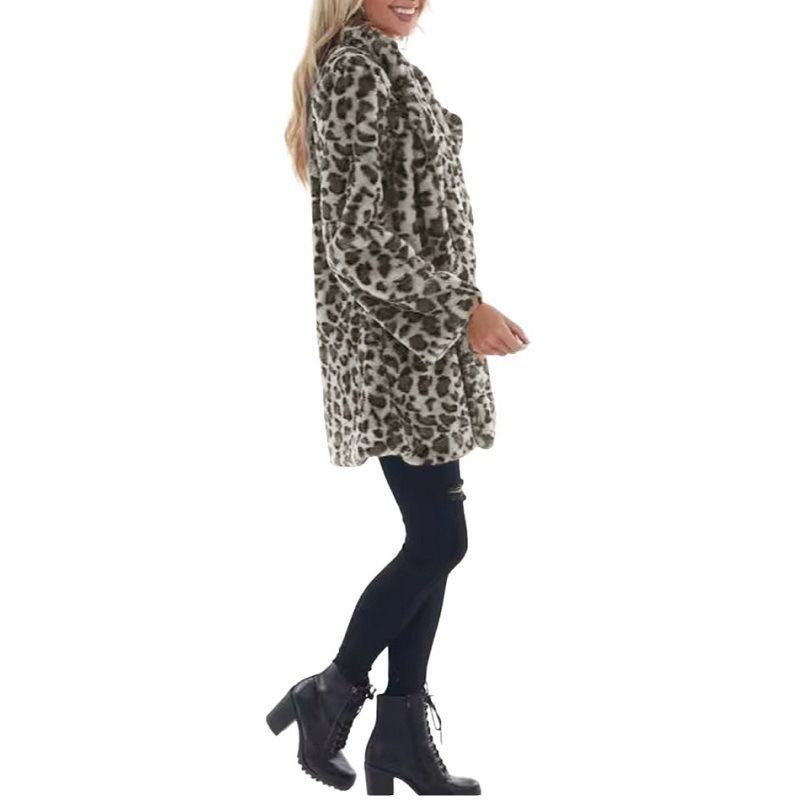 Damenmantel aus Kunstpelz mit Leopardenmuster und Taschen – Übergroße Langarmjacke für Herbst/Winter, modisch und bequem, Übergrößen erhältlich_voghion.com