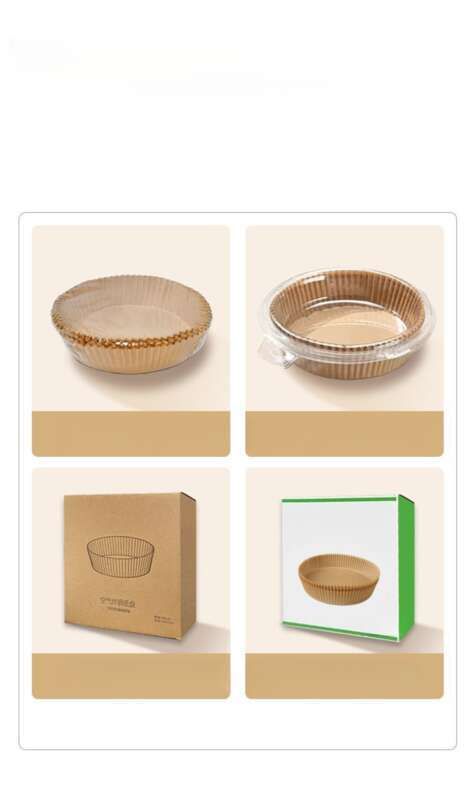 Freidora de aire con aceite, bandeja circular desechable resistente a altas temperaturas para horno, papel de silicona de doble cara para aceite._voghion.com