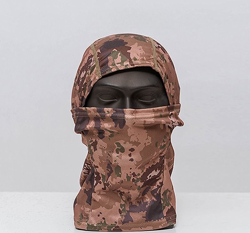 Sommer-Sonnenschutzmaske, Outdoor-Reiten, staubdicht, Camouflage-Kopfbedeckung, taktische Einloch-Kopfbedeckung, Kopftuch, Angeln_voghion.com