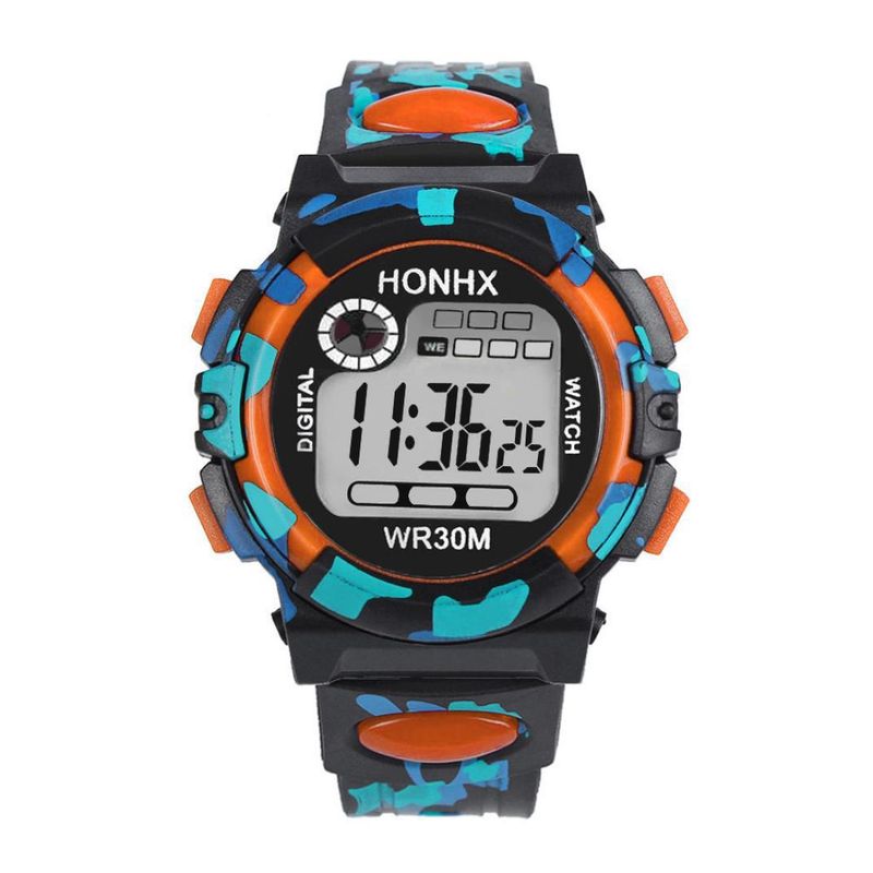 HONHX Men's Student Electronic Watch Children's LED Luminous Multi-Function Sports Chronograph Alarm Clock Wristwatch_voghion.com