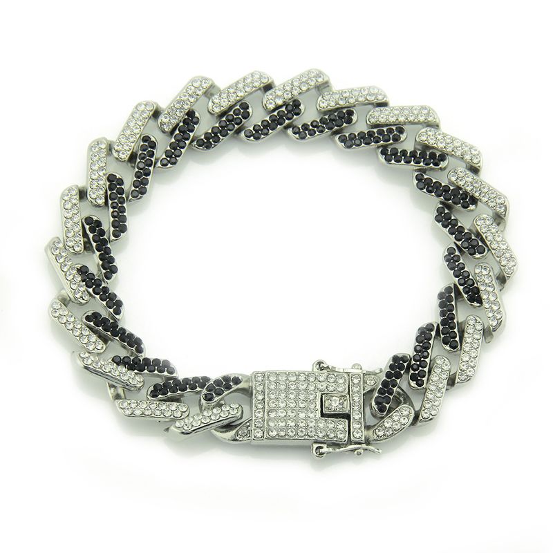 Zubehör Hand Schmuck Intarsien Mit Bunten Strass Kubanischen Übertrieben Armband Armreif_voghion.com