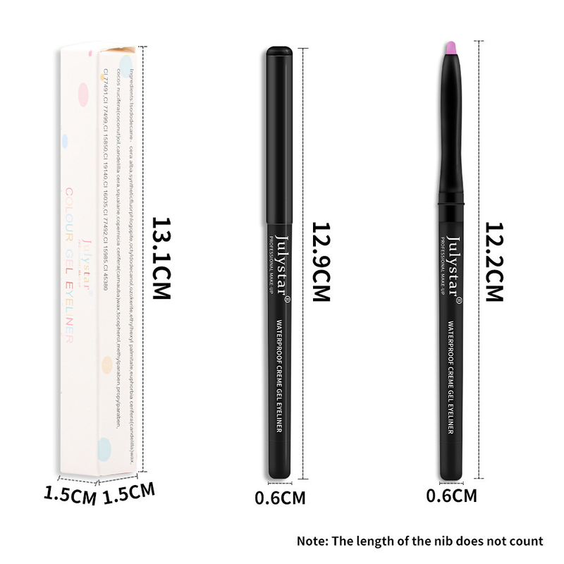Julystar langlebiges Farbgel, wasserfest und nicht leicht zu verschmieren, weißer Eyeliner-Stift_voghion.com