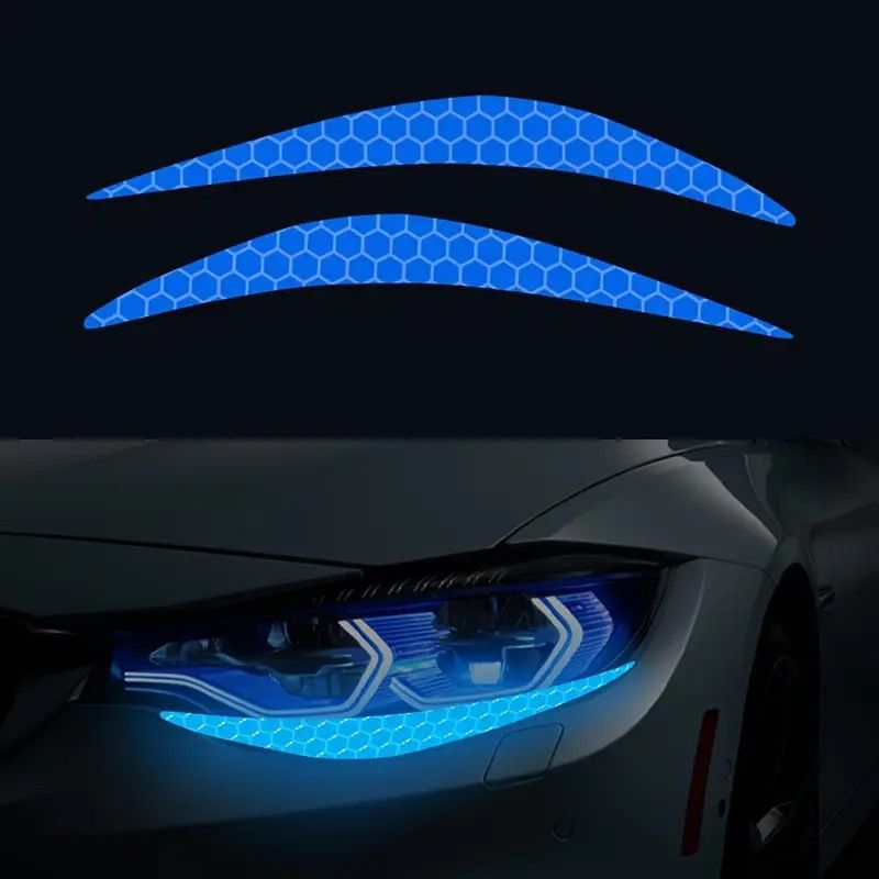 Especialmente para faróis de carro decoração capô luzes sobrancelha adesivos adesivos de carro modificação criativa personalidade adesivos reflexivos à prova d'água_voghion.com
