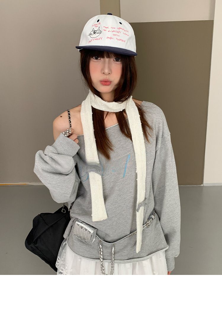 Sciarpa sottile con stampa a fiocco a pois da donna, autunno/inverno 2025, nuova, calda ed elegante_voghion.com