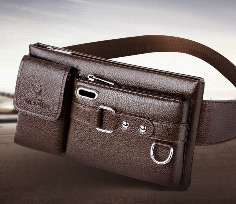 Neue Herrentasche, modische Tasche, Sport-Hüfttasche, multifunktionale Outdoor-Handytasche, PU-Herren-Umhängetasche, Fahrrad-Hüfttasche, Herren_voghion.com