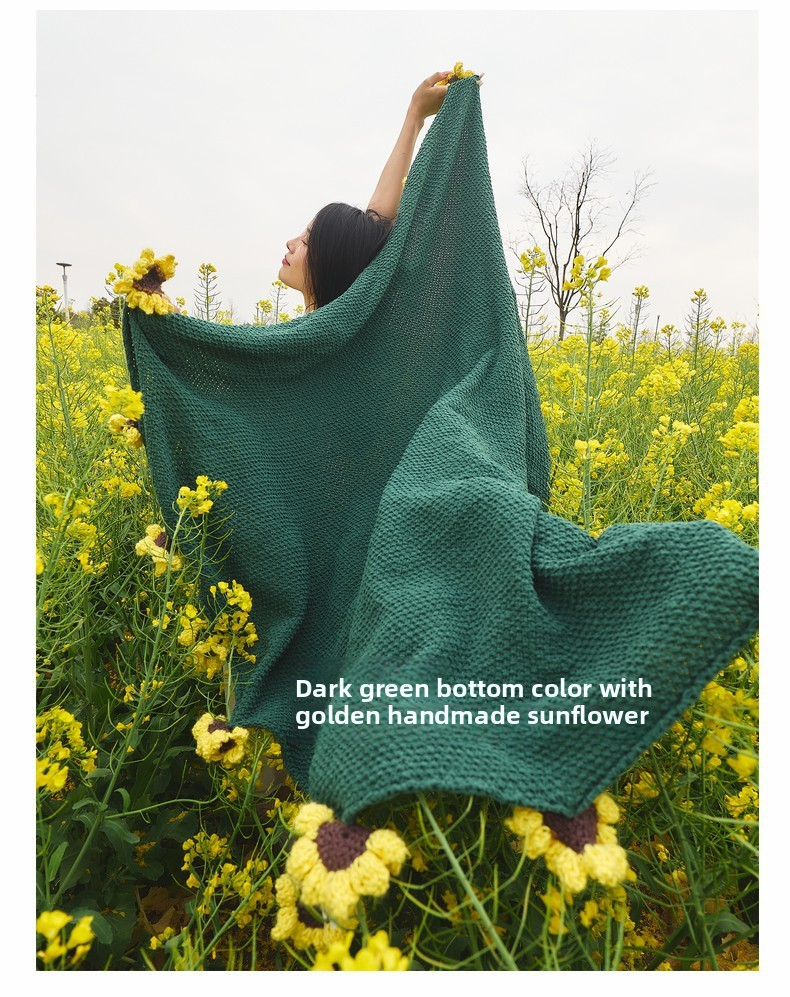Suower Throw - 150cm Diameter Multi-Purpose Fleece Blanket_voghion.com
