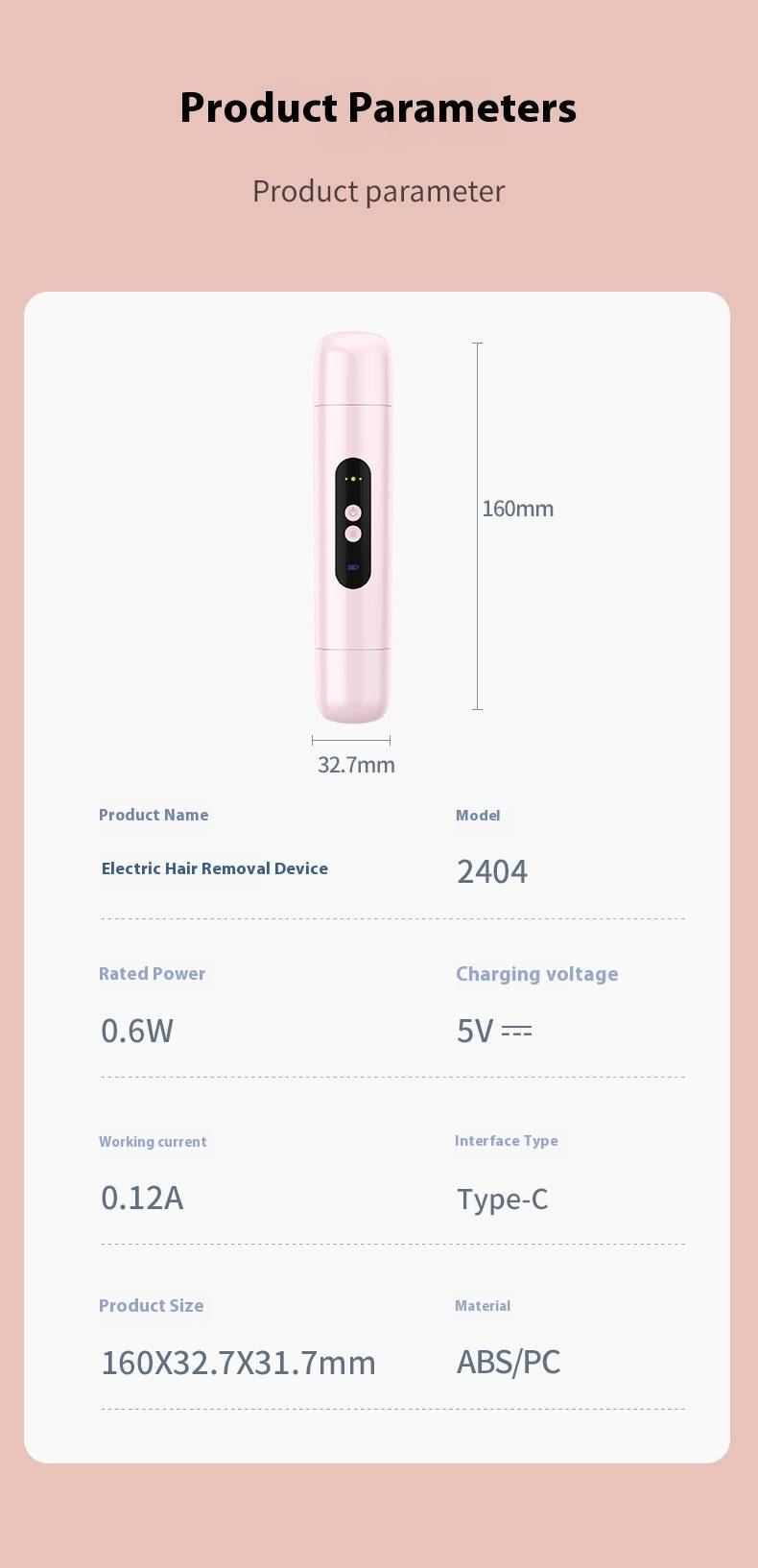 Professional Women's Electric Hair Trimmer For Bikini & Body, Portable USB Rechargeable Shaver With Dual Blades, Pink_voghion.com