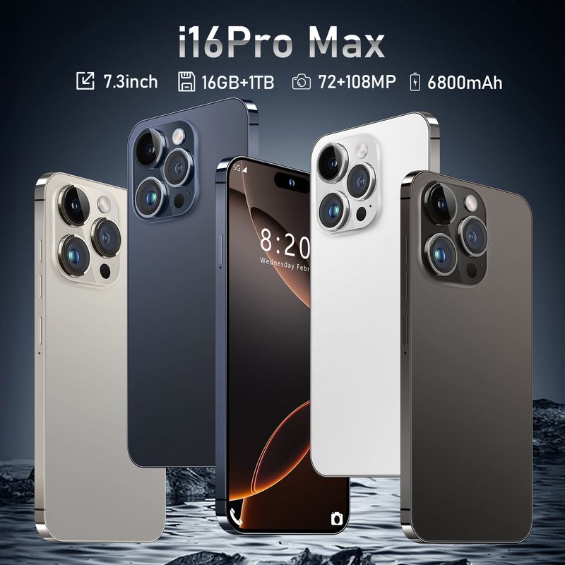 Hochwertiges Tablet-Handy mit Full-HD-Bildschirm von I16. Großer interner Speicherplatz, schnelle Datengeschwindigkeiten durch Dual-Carrier-Kompatibilität_voghion.com