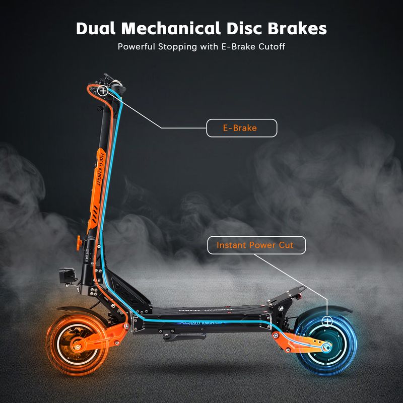 Halo KnightT102 Electric Scooter For Adult 1200W 10'' With 52V 21Ah Battery_voghion.com
